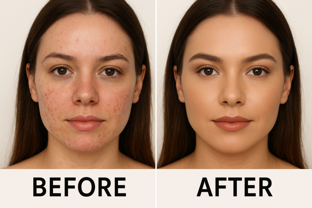 Il Makiage Woke Up Like This foundation bottle beside bold text about viral foundation reviews.” Caption: The Il Makiage